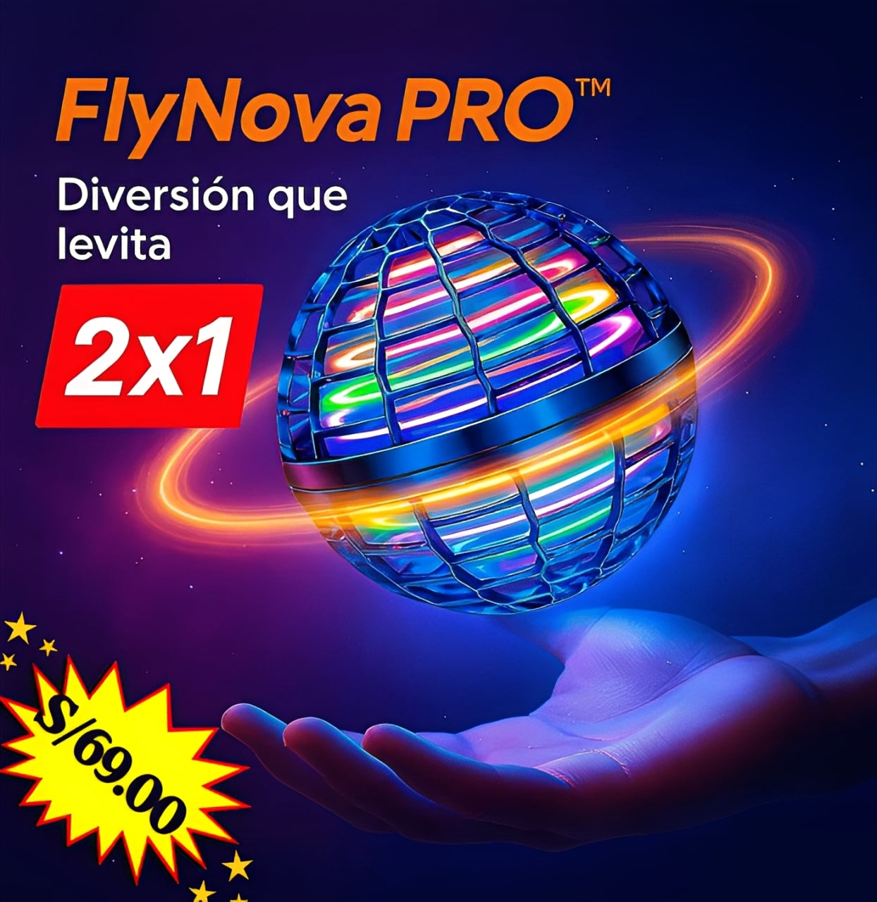 PROMO 2X1 | FlyNova PRO🪐 Mini-Dron Spinner Volador🚀 Paga 1 Lleva 2
