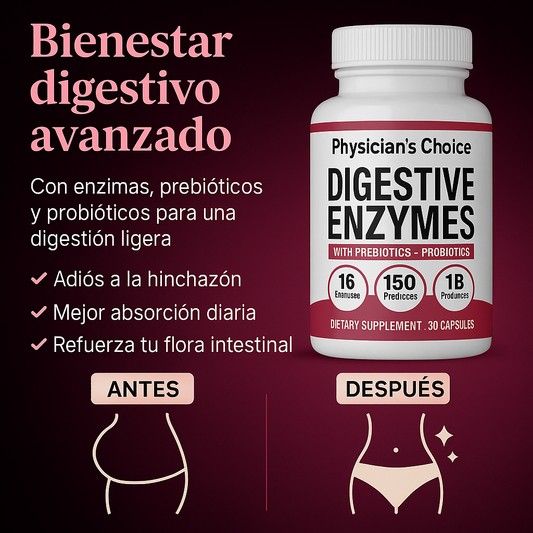 Menos Hinchazón –  Más Ligereza™ I Enzimas Digestivas de Confianza