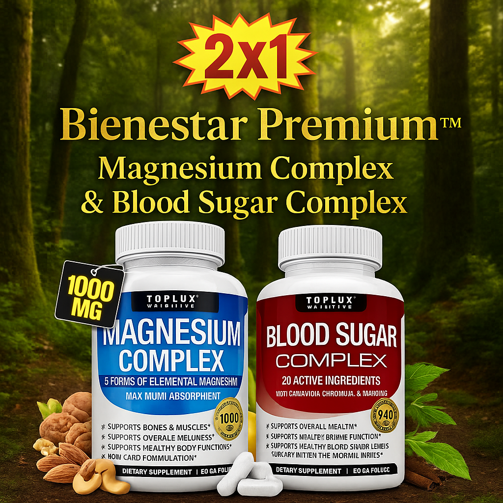 2x1 Bienestar Premium™ Magnesium Complex & Blood Sugar Complex