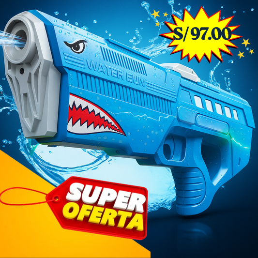 Pistola de Agua Eléctrica Shark™  Diversión Potente y Recargable 🔫💦